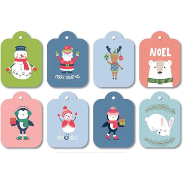 Classic Christmas Gift Tags with Jute Twine, Pack of 160