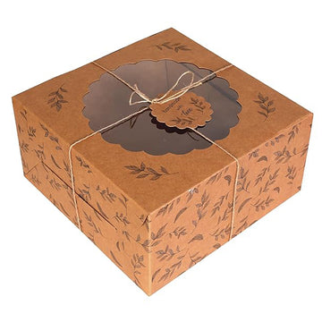 Kraft Cake Box with Window, Pack of 10