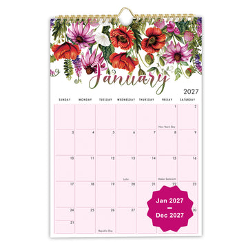 Floral Wall Calendar 2027