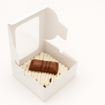 White Bakery Box with Window – Pack of 20 for Brownies
