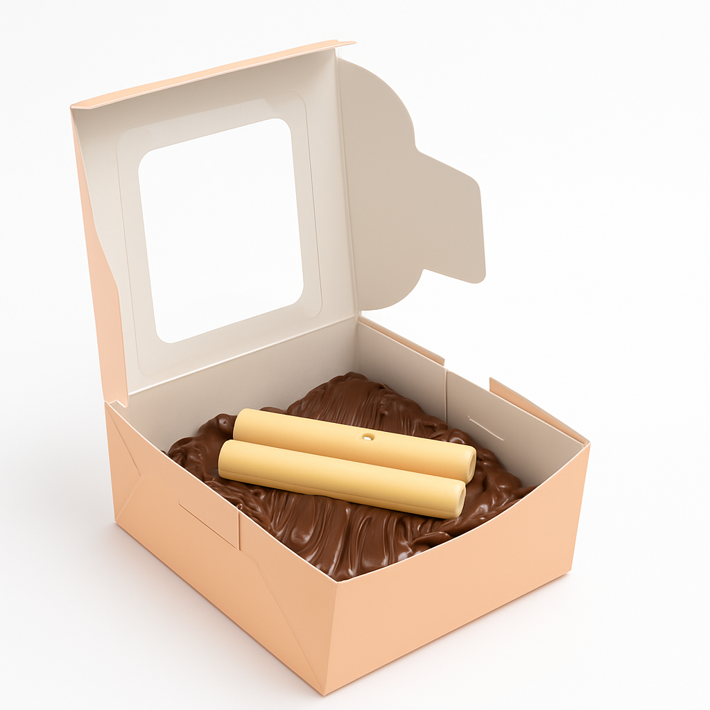Brown Bakery Box with Window, Pack of 20, for Brownie, Donut, Ladoos, Chocolates, Macarons, Size 3.25x3.25x2 inches
