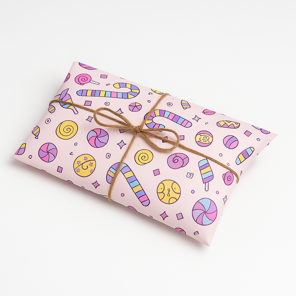 Purple Pillow Paper Box, Set of 50