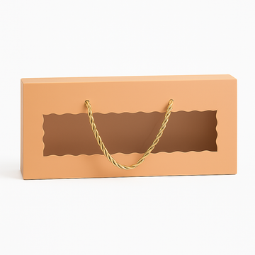 Peach Hamper Gift Box with Twine Handle