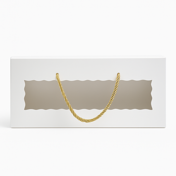 White Hamper Gift Boxes with Twine Handle