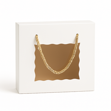 White Hamper Gift Boxes with Handles