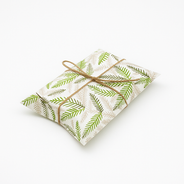 Green Pillow Paper Box, Set of 50