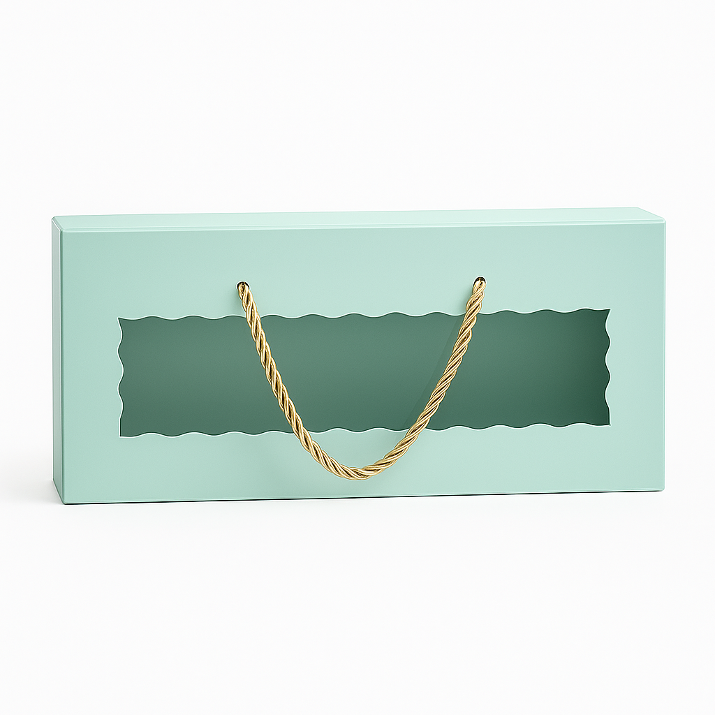 Green Hamper Gift Boxes with Twine Handle