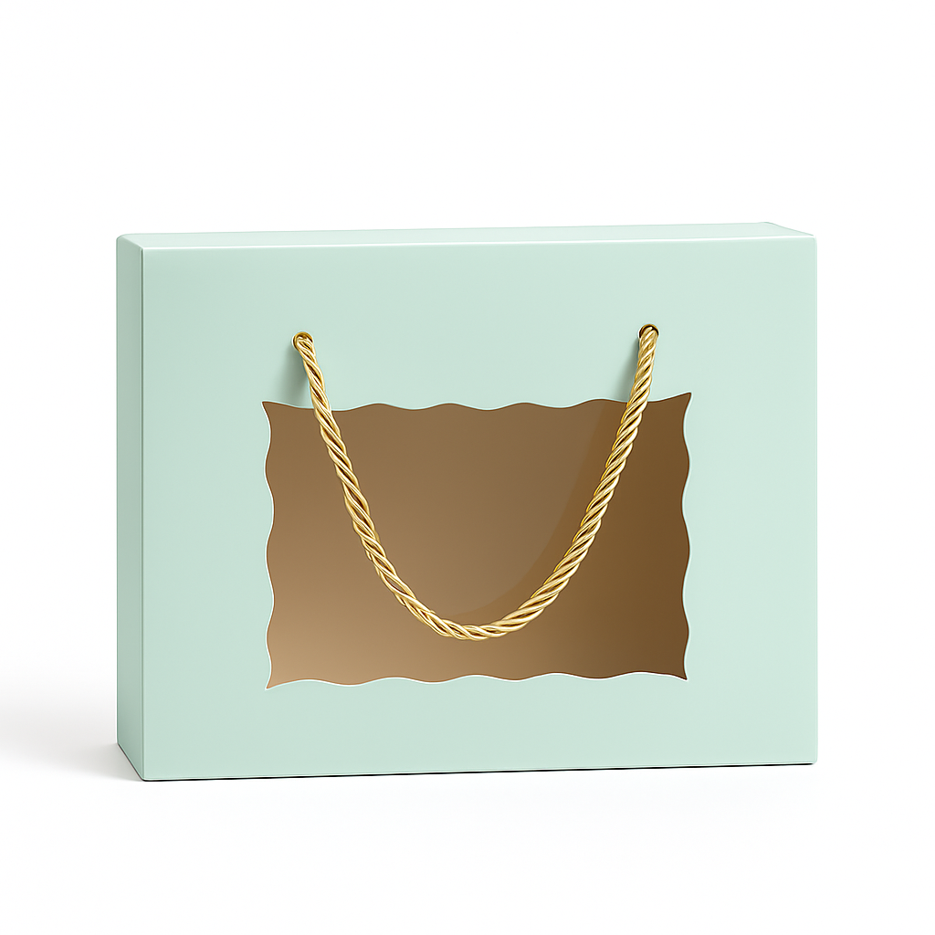 mudrit Hamper Gift Boxes 8x8x4 inches, Gift Bag with Handles, Premium Packaging