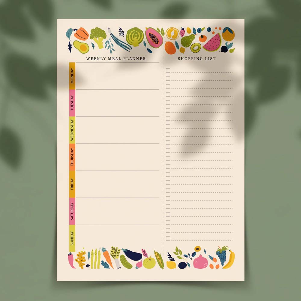 Magnetic Weekly Meal Planner Notepad