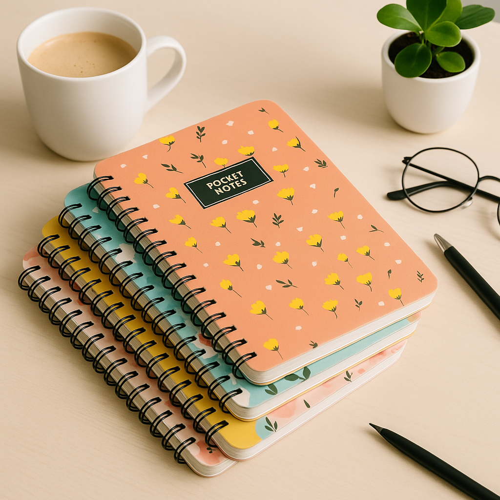 Pocket-Size Notepad Diary, Pack of 4