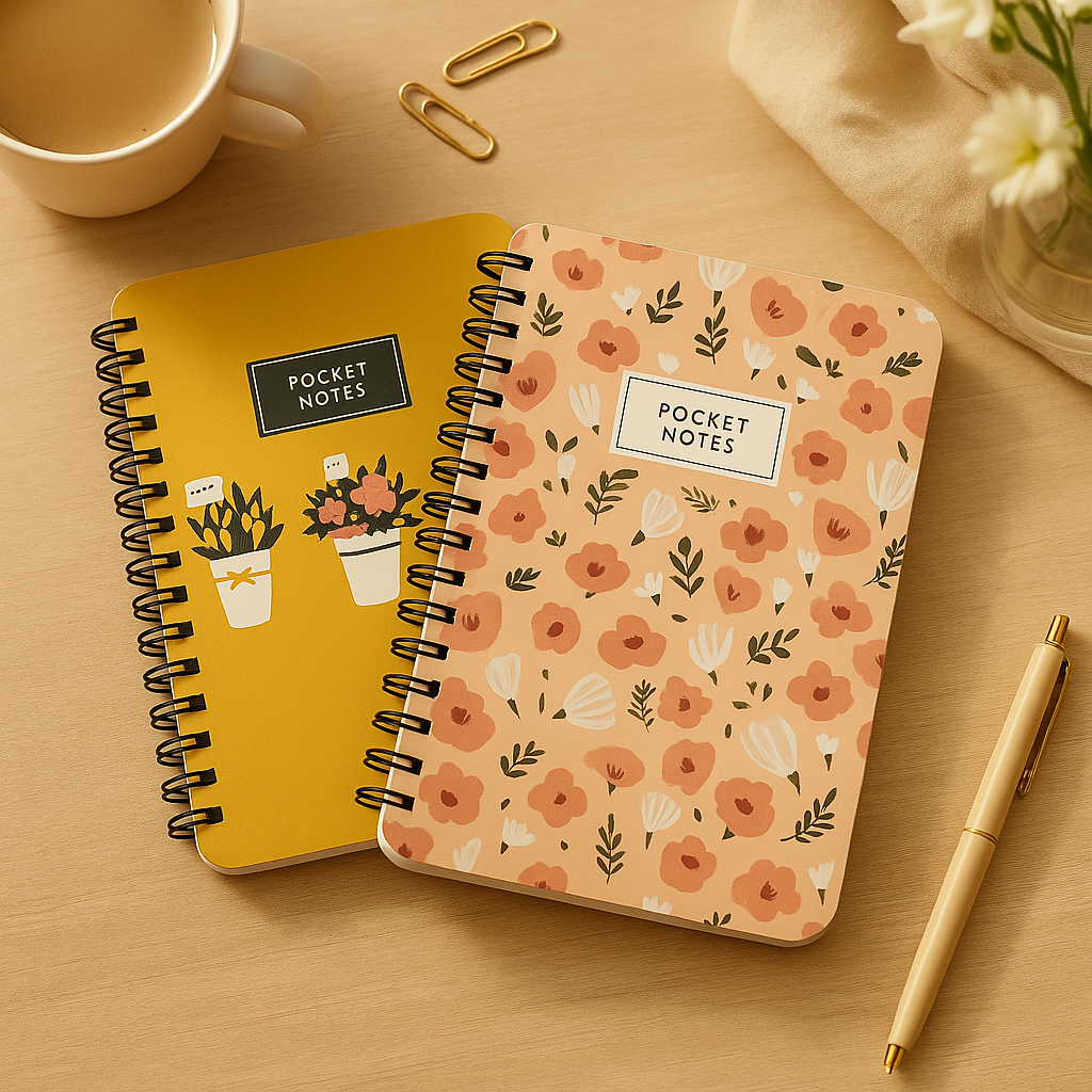 Pocket-Size Notepad Diary, Pack of 2 – Mudrit India