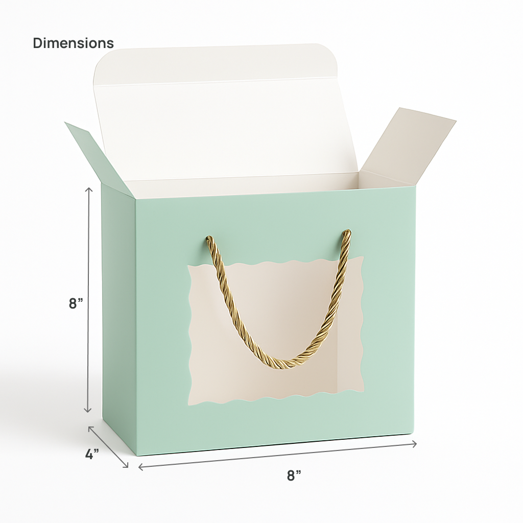 Sea Green Hamper Gift Boxes with Handles