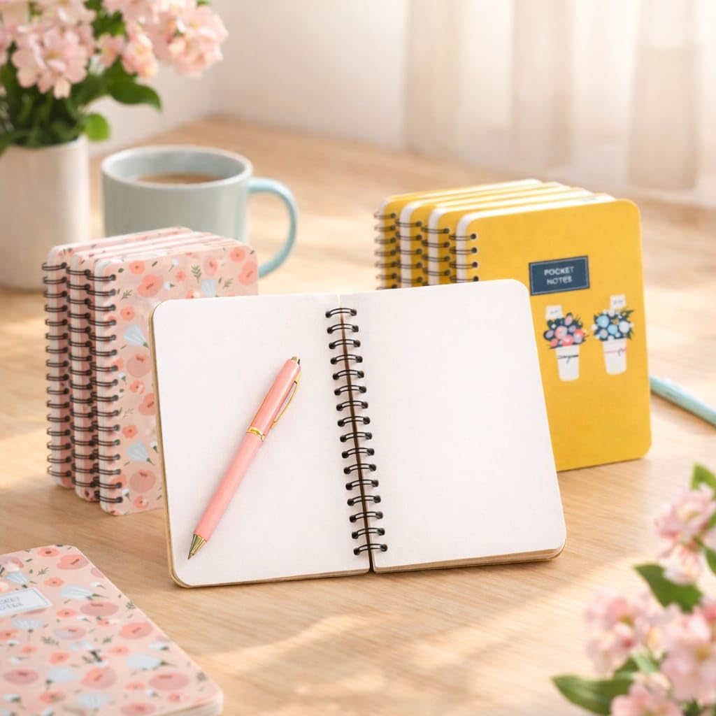 Pocket-Size Notepad Diary, Pack of 8