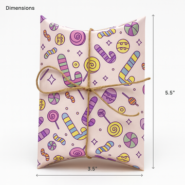 Purple Pillow Paper Box, Set of 50