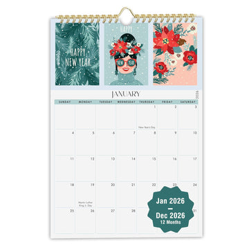 Boho Wall Calendar 2026