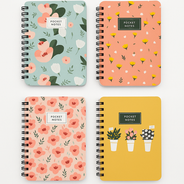 Pocket-Size Notepad Diary, Pack of 4