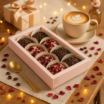 Pink Color Chocolate Gift Boxes with 8 Cavity for Truffles