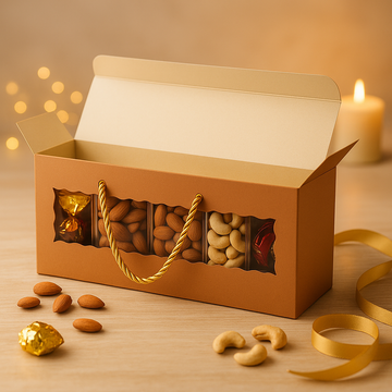 Peach Color Hamper Gift Boxes with Twine Handle