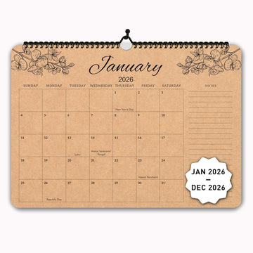 Kraft Wall Calendar 2026