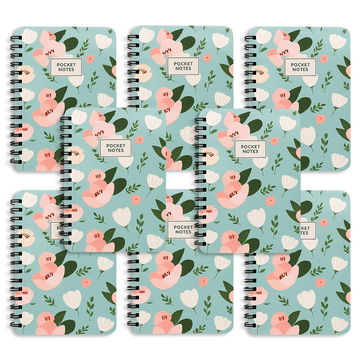Sea Green Pocket Size Notebook, Pack of 8