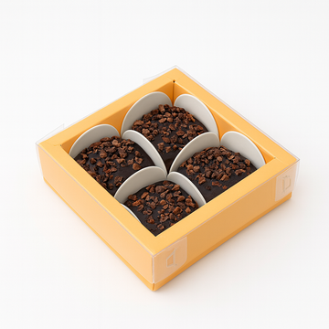 Peach Chocolate Gift Box – 4 Cavity Truffle Box (Pack of 20)