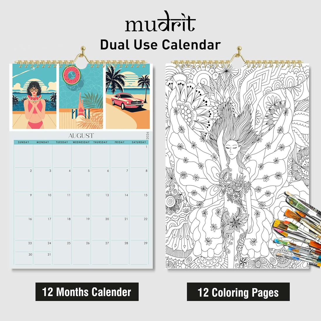 Boho Wall Calendar 2026