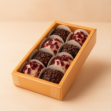 Peach Color Chocolate Gift Boxes with 8 Cavity for Truffles
