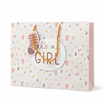 Baby Shower Carry Bags with Cute Tags, Pack of 5