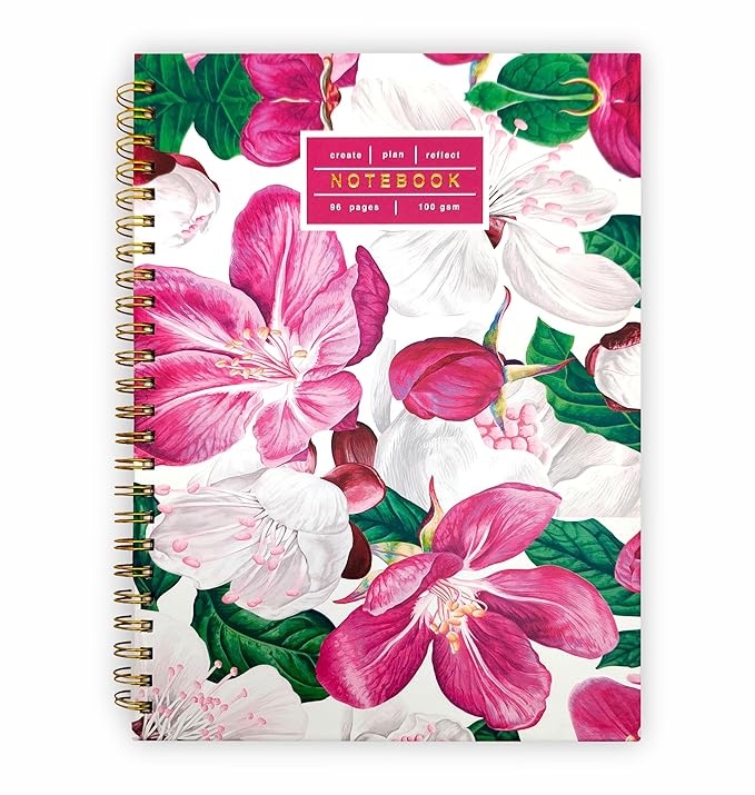 Cherry Blossom Lined Spiral Notebook