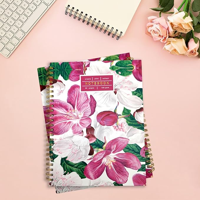 Cherry Blossom Lined Spiral Notebook