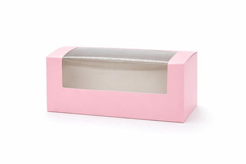 Pink Loaf Cake Box with Clear Window, Pack of 10/20