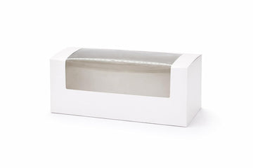 White Loaf Cake Box with Clear Window, Pack of 10/20